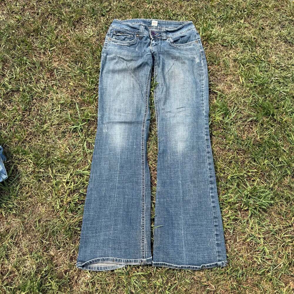H2J Production Women's Medium Wash Flare Leg Jeans Size 7/8